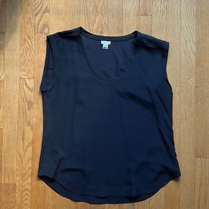 EUC JCREW silk tank BLACK size 10